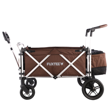 FUXTEC faltbarer Premium Bollerwagen FX-CTL-900 in Braun