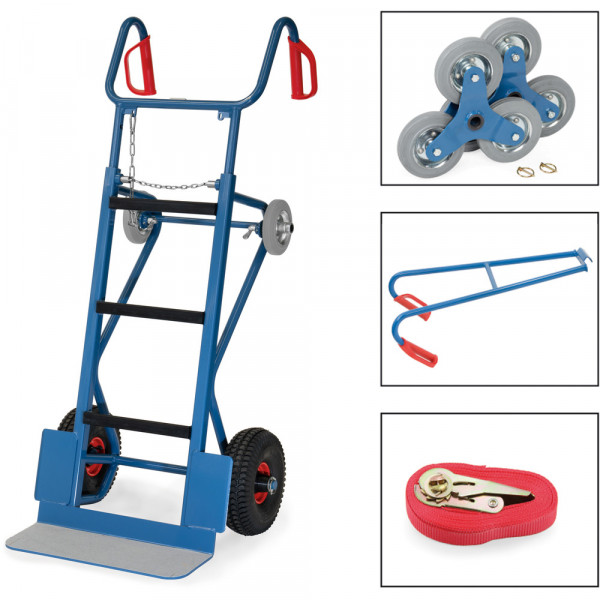 Fetra 11050 schwere Gerätekarre 400 kg, komplett mit Lufträdern, Treppensternen, usw.